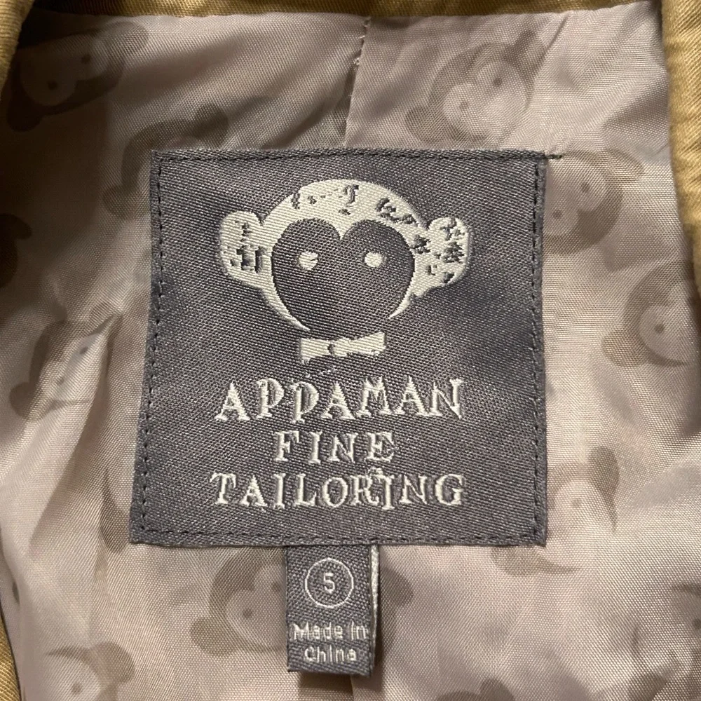 Appaman Boys Khaki Tan Lined Blazer Jacket Size 5